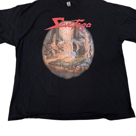 Savatage Edge of Thorns T-Shirt 2XL Black Heavy Metal Band Tee Gildan Reprint - Picture 3 of 10